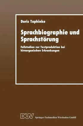 Tophinke |  Sprachbiographie und Sprachstörung | Buch |  Sack Fachmedien