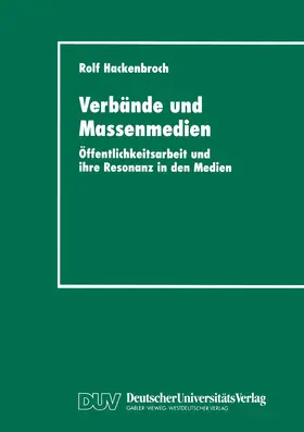 Hackenbroch |  Verbände und Massenmedien | Buch |  Sack Fachmedien