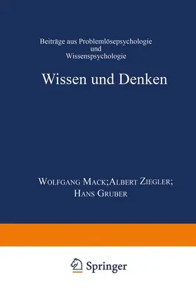 Gruber / Ziegler / Mack |  Wissen und Denken | Buch |  Sack Fachmedien