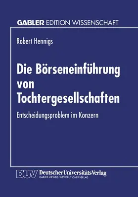 Die Börseneinführung von Tochtergesellschaften | Buch | 978-3-8244-6169-1 | sack.de