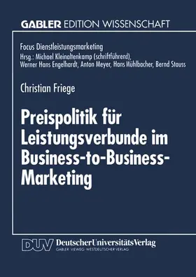  Preispolitik für Leistungsverbunde im Business-to-Business-Marketing | Buch |  Sack Fachmedien