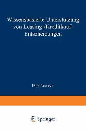  Wissensbasierte Unterstützung von Leasing-/Kreditkauf-Entscheidungen | Buch |  Sack Fachmedien