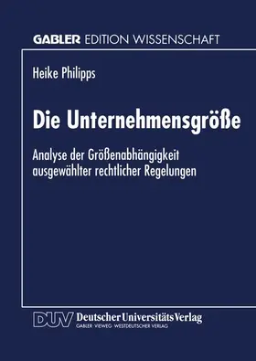  Die Unternehmensgröße | Buch |  Sack Fachmedien