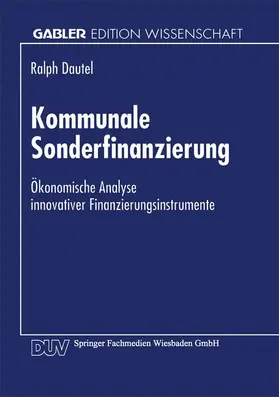  Kommunale Sonderfinanzierung | Buch |  Sack Fachmedien