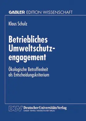  Betriebliches Umweltschutzengagement | Buch |  Sack Fachmedien
