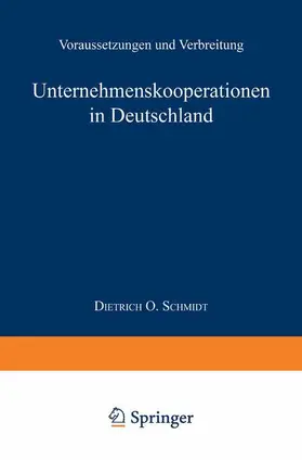 Schmidt | Unternehmenskooperationen in Deutschland | Buch | 978-3-8244-6626-9 | sack.de