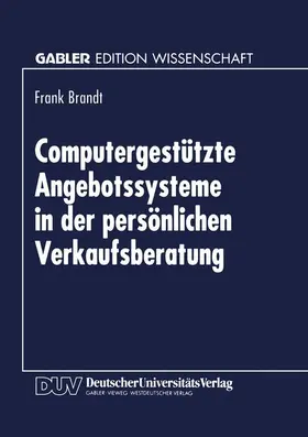  Computergestützte Angebotssysteme in der persönlichen Verkaufsberatung | Buch |  Sack Fachmedien