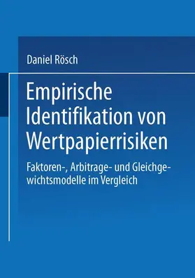  Empirische Identifikation von Wertpapierrisiken | Buch |  Sack Fachmedien