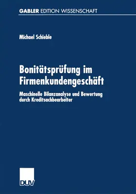 Schieble |  Bonitätsprüfung im Firmenkundengeschäft | Buch |  Sack Fachmedien