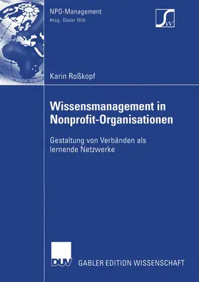 Roßkopf |  Wissensmanagement in Nonprofit-Organisationen | Buch |  Sack Fachmedien