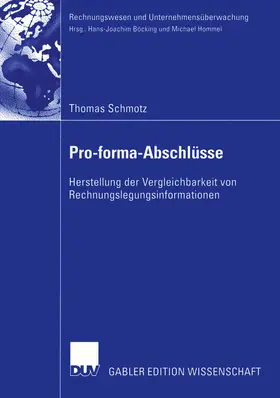 Schmotz |  Pro-forma-Abschlüsse | Buch |  Sack Fachmedien