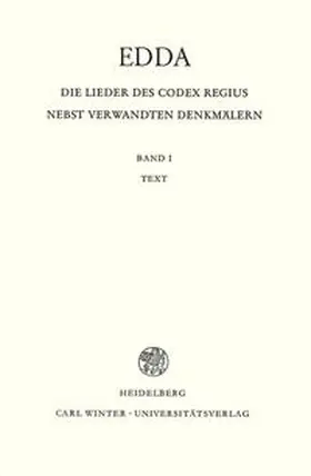 Neckel |  Edda. Die Lieder des Codex regius nebst verwandten Denkmälern / Text | Buch |  Sack Fachmedien