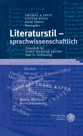 Fritz / Koch / Trost |  Literaturstil - sprachwissenschaftlich | Buch |  Sack Fachmedien