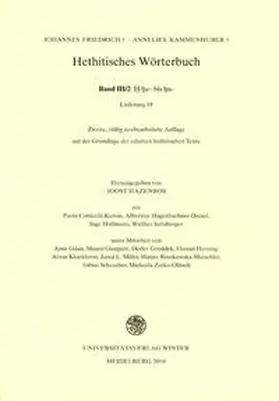 Friedrich / Kammenhuber / Hazenbos |  Hethitisches Wörterbuch / Band III/2: H/he bis hu | Buch |  Sack Fachmedien