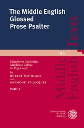 Black / St-Jacques | The Middle English Glossed Prose Psalter / Part 1 | Buch | 978-3-8253-6128-0 | sack.de