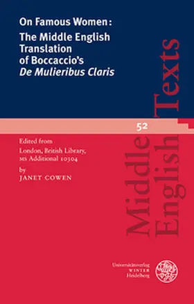 Cowen |  On Famous Women: The Middle English Translation of Boccaccio’s ‘De Mulieribus Claris’ | Buch |  Sack Fachmedien