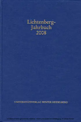 Joost / Neumann |  Lichtenberg-Jahrbuch 2008 | eBook | Sack Fachmedien