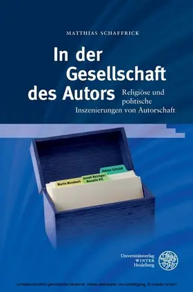 Schaffrick |  In der Gesellschaft des Autors | eBook | Sack Fachmedien