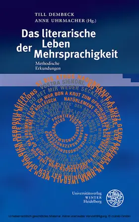Dembeck / Uhrmacher |  Das literarische Leben der Mehrsprachigkeit | eBook | Sack Fachmedien