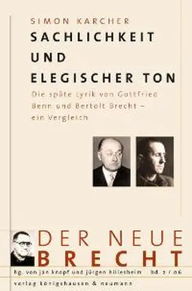 Karcher |  Sachlichkeit und elegischer Ton | Buch |  Sack Fachmedien