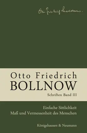 Boelhauve / Kühne-Bertram / Lessing |  Otto Friedrich Bollnow: Schriften | Buch |  Sack Fachmedien