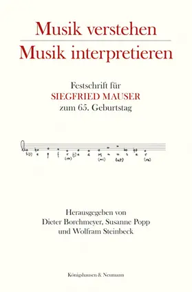 Borchmeyer / Popp / Steinbeck |  Musik verstehen – Musik interpretieren | Buch |  Sack Fachmedien
