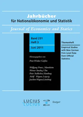 Malchin / Wagner / Voshage |  Empirical Studies with New German Firm Level Data from Official Statistics | Buch |  Sack Fachmedien