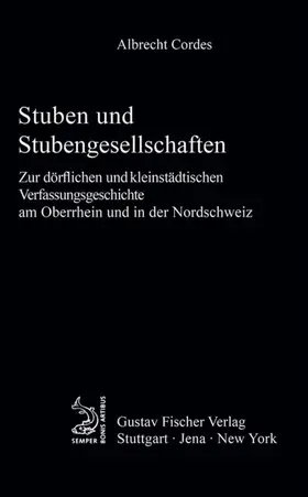 Cordes |  Stuben und Stubengesellschaften | eBook | Sack Fachmedien