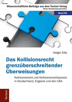 Ette |  Das Kollisionsrecht grenzüberschreitender Überweisungen | Buch |  Sack Fachmedien