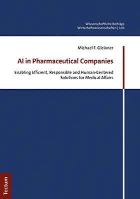 Gleixner |  AI in Pharmaceutical Companies | Buch |  Sack Fachmedien