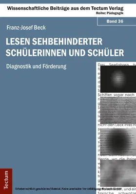 Beck |  Lesen sehbehinderter Schülerinnen und Schüler | eBook | Sack Fachmedien