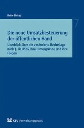 Süring |  Die neue Umsatzbesteuerung der öffentlichen Hand | Buch |  Sack Fachmedien