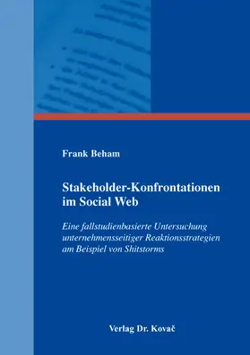 Beham |  Stakeholder-Konfrontationen im Social Web | Buch |  Sack Fachmedien
