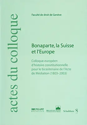 Dufour / Hanisch / Monnier |  Bonaparte, la Suisse et l'Europe | Buch |  Sack Fachmedien