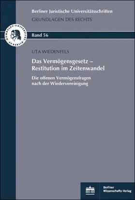 Wiedenfels |  Das Vermögensgesetz – Restitution im Zeitenwandel | eBook | Sack Fachmedien