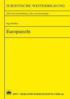 Brinker |  Europarecht | eBook | Sack Fachmedien