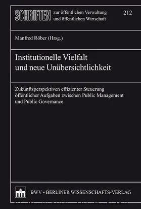 Röber |  Institutionelle Vielfalt und neue Übersichtlichkeit | eBook | Sack Fachmedien