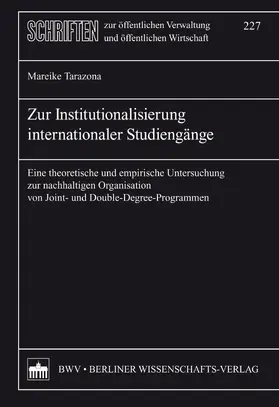 Tarazona |  Zur Institutionalisierung internationaler Studiengänge | eBook | Sack Fachmedien