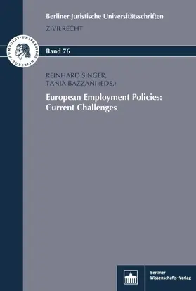 Singer / Bazzani |  European Employment Policies: Current Challenges | eBook | Sack Fachmedien