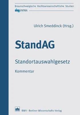 Smeddinck |  StandAG Standortauswahlgesetz | Buch |  Sack Fachmedien
