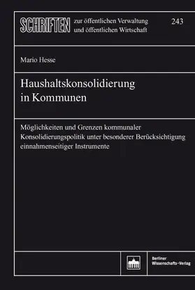 Hesse |  Haushaltskonsolidierung in Kommunen | eBook | Sack Fachmedien