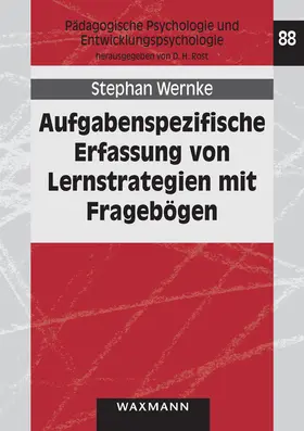 Wernke |  Aufgabenspezifische Erfassung von Lernstrategien mit Fragebögen | eBook | Sack Fachmedien