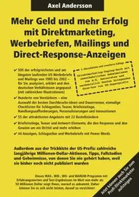 Andersson |  Mehr Geld und mehr Erfolg mit Direktmarketing, Werbebriefen, Mailings & Direct Response-Anzeigen | Buch |  Sack Fachmedien