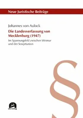 Aulock | Die Landesverfassung von Mecklenburg (1947) | E-Book | sack.de