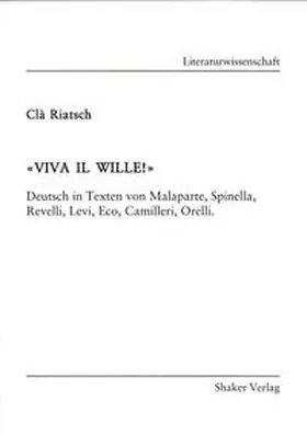 Riatsch |  'Viva il Wille!' | Buch |  Sack Fachmedien