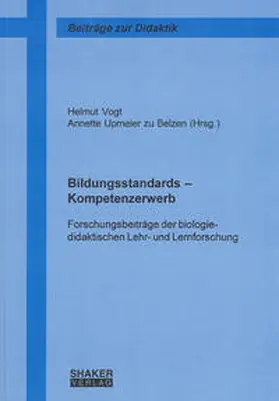 Vogt / Upmeier zu Belzen |  Bildungsstandards – Kompetenzerwerb | Buch |  Sack Fachmedien