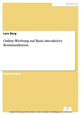 Berg |  Online-Werbung auf Basis interaktiver Kommunikation | eBook | Sack Fachmedien