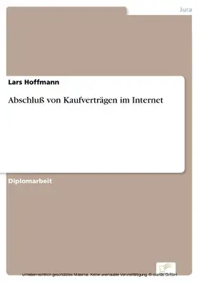 Hoffmann |  Abschluß von Kaufverträgen im Internet | eBook | Sack Fachmedien