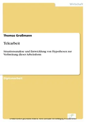 Großmann |  Telearbeit | eBook | Sack Fachmedien