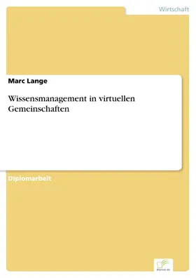 Lange |  Wissensmanagement in virtuellen Gemeinschaften | eBook | Sack Fachmedien